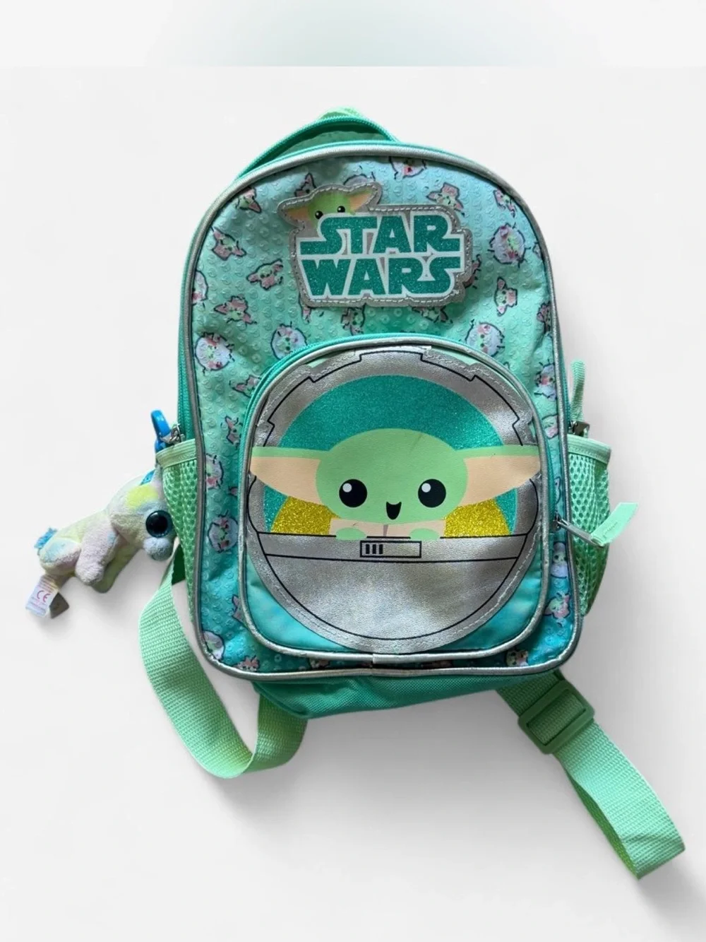 Star Wars Mint Green Grogu Plush Backpack with Metallic Accents